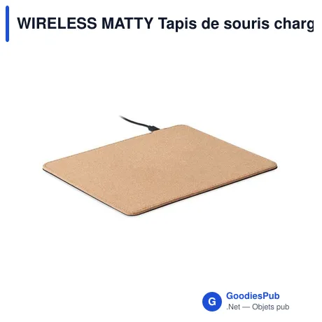 WIRELESS MATTY Tapis de souris chargeur liège