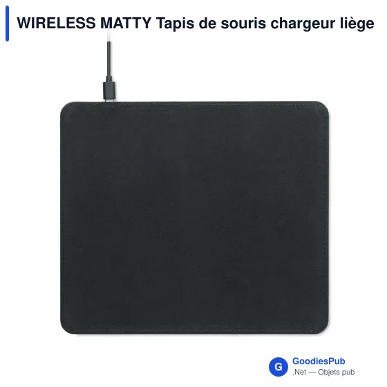WIRELESS MATTY Tapis de souris chargeur liège - Image 2
