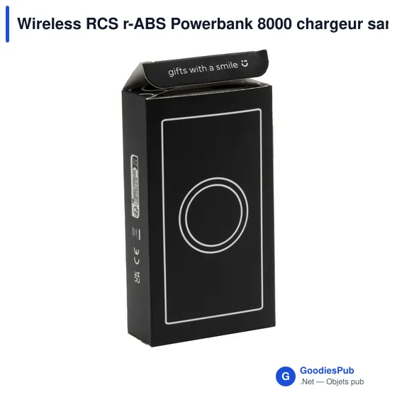 Chargeur sans fil personnalisable Wireless RCS r-ABS Powerbank 8000 avec logo - Image 5