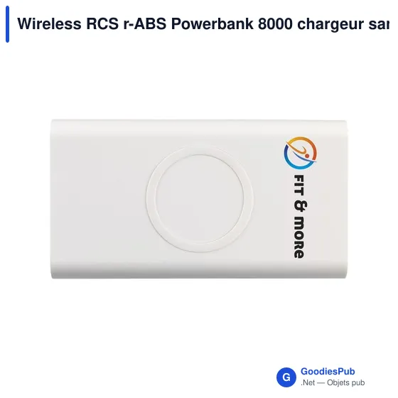 Chargeur sans fil personnalisable Wireless RCS r-ABS Powerbank 8000 avec logo - Image 6