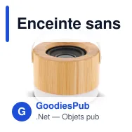 Enceinte sans fil personnalisable en bambou 3W avec logo - Bamboo - Miniature 2