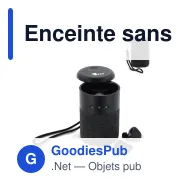 Enceinte sans fil personnalisable avec écouteurs TWS et logo - William - Miniature 1