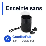 Enceinte sans fil personnalisable avec écouteurs TWS et logo - William - Miniature 2