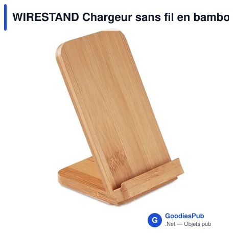 WIRESTAND Chargeur sans fil en bambou