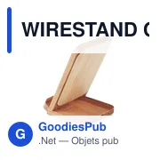 WIRESTAND Chargeur sans fil en bambou - Miniature 2