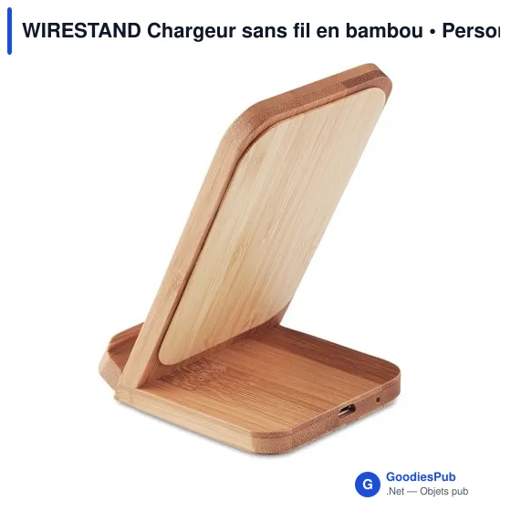 WIRESTAND Chargeur sans fil en bambou - Image 2