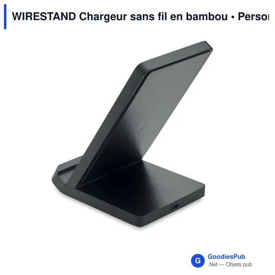 WIRESTAND Chargeur sans fil en bambou - Image 11