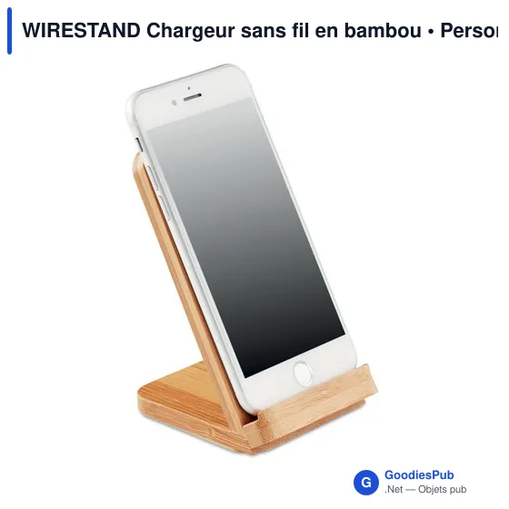 WIRESTAND Chargeur sans fil en bambou - Image 3