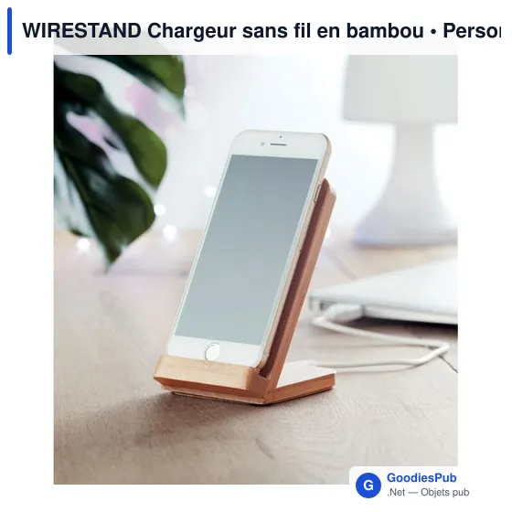 WIRESTAND Chargeur sans fil en bambou - Image 5