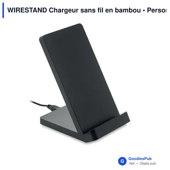 WIRESTAND Chargeur sans fil en bambou - Image 8