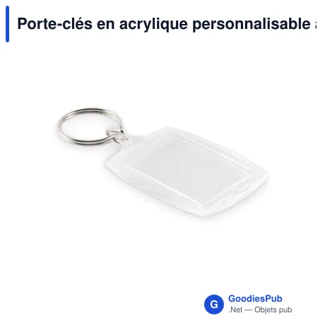 Porte-clés en acrylique personnalisable avec logo - WITHME