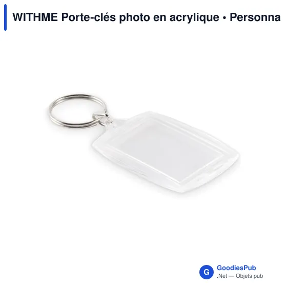 Porte-clés en acrylique personnalisable avec logo - WITHME - Image 1