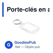 Porte-clés en acrylique personnalisable avec logo - WITHME - Miniature 2