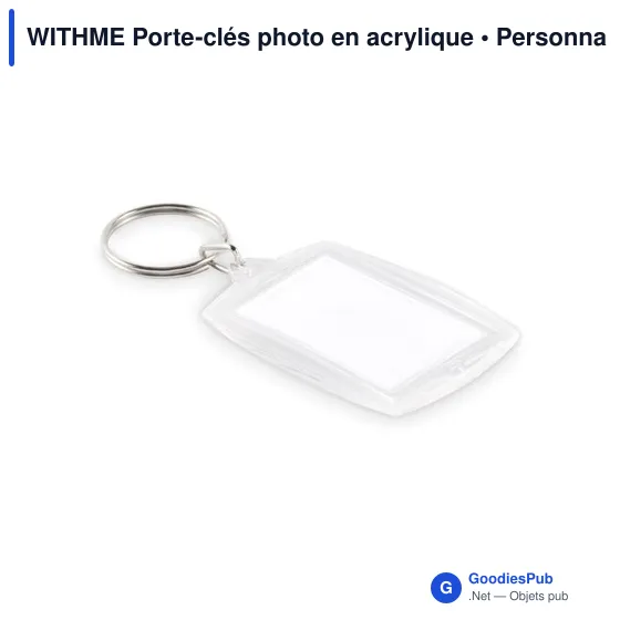 Porte-clés en acrylique personnalisable avec logo - WITHME - Image 2