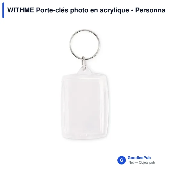 Porte-clés en acrylique personnalisable avec logo - WITHME - Image 3