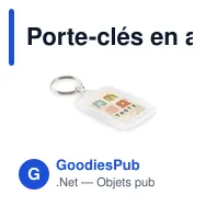 Porte-clés en acrylique personnalisable avec logo - WITHME - Miniature 4