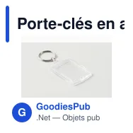 Porte-clés en acrylique personnalisable avec logo - WITHME - Miniature 5