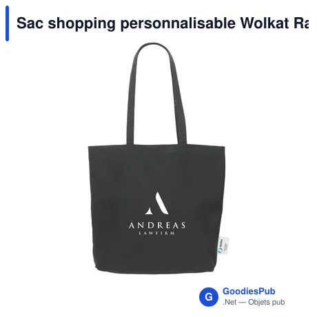 Sac shopping personnalisable Wolkat Rabat avec logo
