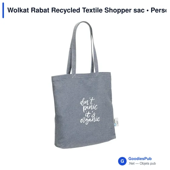 Sac shopping personnalisable Wolkat Rabat avec logo - Image 8