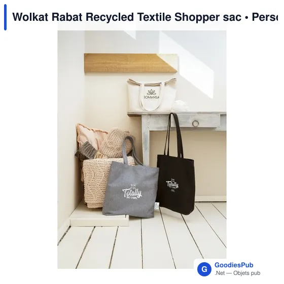 Sac shopping personnalisable Wolkat Rabat avec logo - Image 9