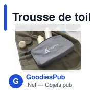 Trousse de toilette personnalisable Wolkat Safi avec logo - Miniature 2
