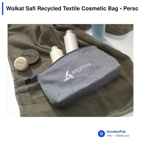 Trousse de toilette personnalisable Wolkat Safi avec logo - Image 2