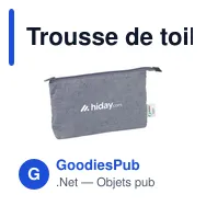 Trousse de toilette personnalisable Wolkat Safi avec logo - Miniature 6