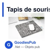 Tapis de souris personnalisable en textile recyclé avec logo - Wolkat Tanger - Miniature 2