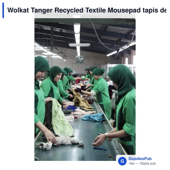 Tapis de souris personnalisable en textile recyclé avec logo - Wolkat Tanger - Image 3