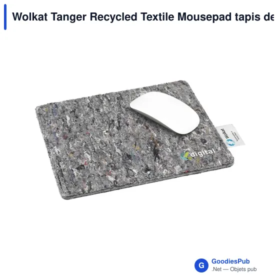 Tapis de souris personnalisable en textile recyclé avec logo - Wolkat Tanger - Image 6