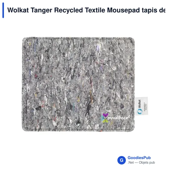 Tapis de souris personnalisable en textile recyclé avec logo - Wolkat Tanger - Image 7