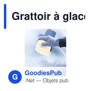 Grattoir à glace personnalisable en bois avec logo - Miniature 1