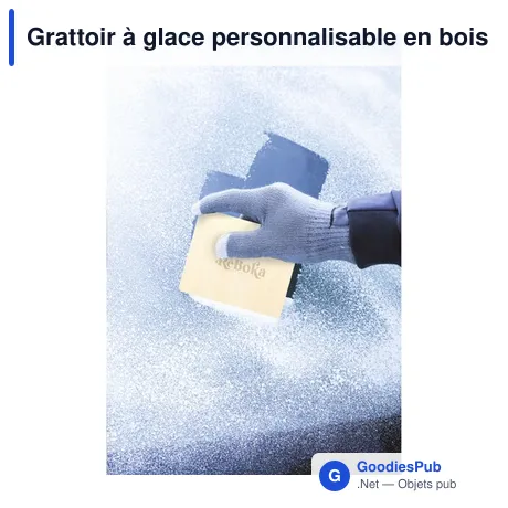Grattoir à glace personnalisable en bois avec logo