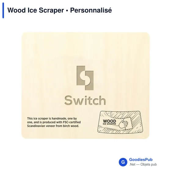 Grattoir à glace personnalisable en bois avec logo - Image 2