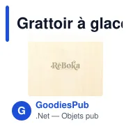 Grattoir à glace personnalisable en bois avec logo - Miniature 4