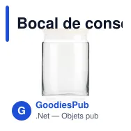 Bocal de conservation en verre personnalisable avec logo - Miniature 1