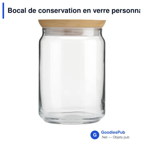 Bocal de conservation en verre personnalisable avec logo