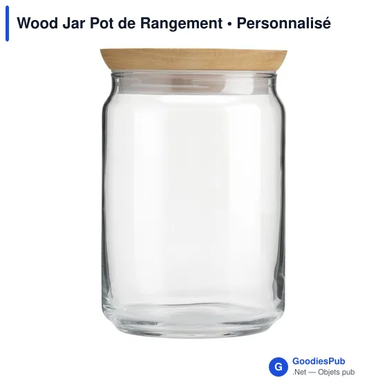 Bocal de conservation en verre personnalisable avec logo - Image 1