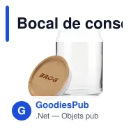 Bocal de conservation en verre personnalisable avec logo - Miniature 2