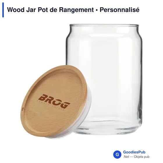 Bocal de conservation en verre personnalisable avec logo - Image 2