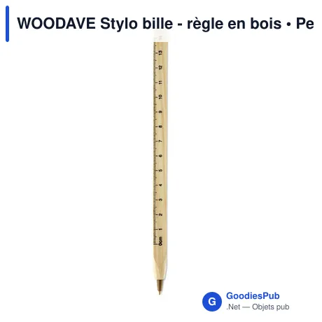 WOODAVE Stylo bille - règle en bois