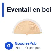 Éventail en bois personnalisable avec logo - WOODFAN - Miniature 1