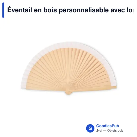 Éventail en bois personnalisable avec logo - WOODFAN
