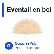 Éventail en bois personnalisable avec logo - WOODFAN - Miniature 2