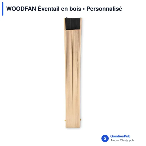 Éventail en bois personnalisable avec logo - WOODFAN - Image 11