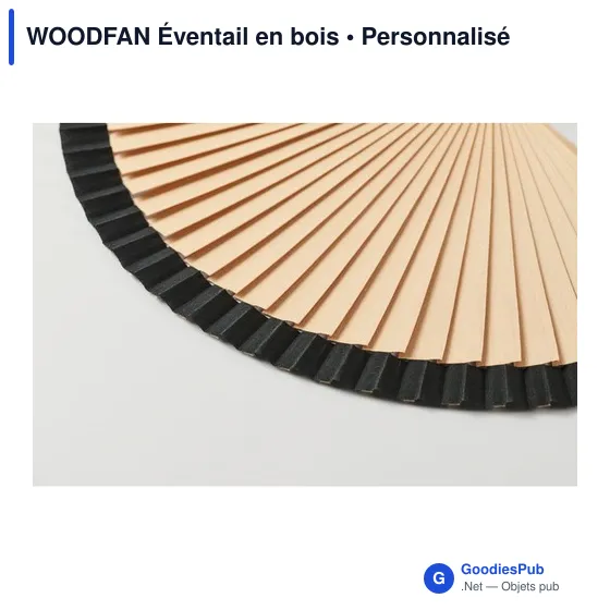Éventail en bois personnalisable avec logo - WOODFAN - Image 12