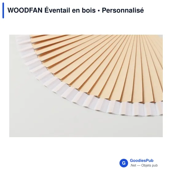 Éventail en bois personnalisable avec logo - WOODFAN - Image 4