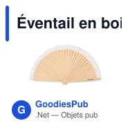 Éventail en bois personnalisable avec logo - WOODFAN - Miniature 5