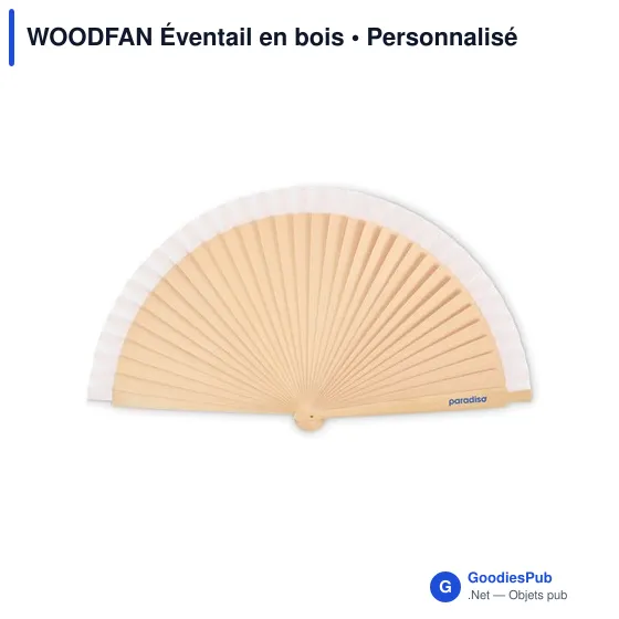 Éventail en bois personnalisable avec logo - WOODFAN - Image 5