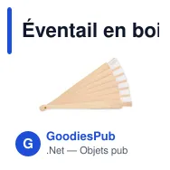 Éventail en bois personnalisable avec logo - WOODFAN - Miniature 7